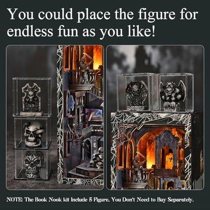 MiniCity Haunting Relics Book Nook Kit for Adult, DIY Miniature House Kit - color: Haunting Relics