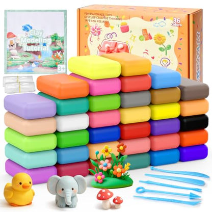 Air Dry Clay for Kids 36 Colors Birthday Gifts Toys for Boys Girls 3-8