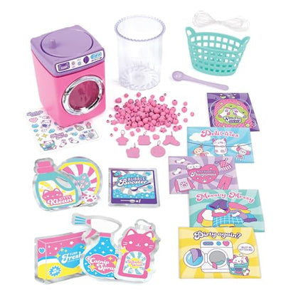 Make It Real: Purr-FECT Wash 'N Bead Bracelets - 141pc, DIY Jewelry Craft Kit, Design-Make 5 Charm Bracelets, Spin to Style, Bead Cleaning, Kids 8+