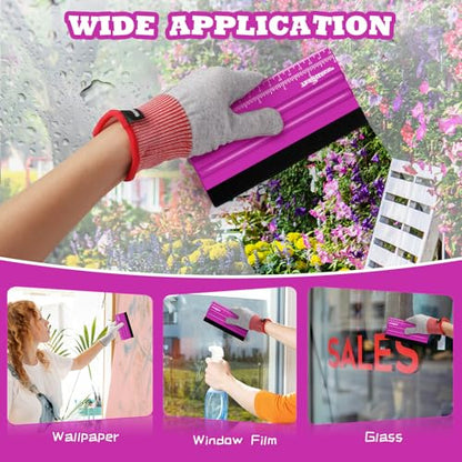 TECKWRAP Professional Felt Squeegee for Vinyl, Pitaya, 2 PCS, 6"x2.9" - color: 2pcs Pitaya