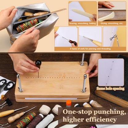 Book Binding Kits for Beginners Bookbinding Kit Book Making Kit Book Press - size: 11.6"x7.9" Bookbinding Kit -5