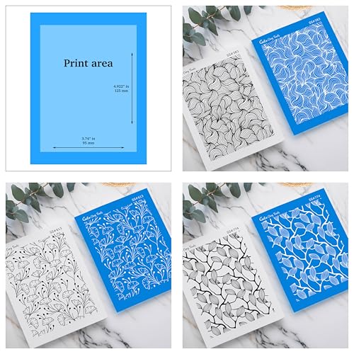 Weavy Leaf Silk Screen Stencils for Polymer Clay, 3 PCS Contour line Leaf Pattern Silkscreen for Polymer Clay Earring Making, Reusable Silk Screen Stencils for Polymer Clay SSCMB-52 - color: Weavy leaf