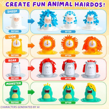 16PCS Play Color Dough Set for Kids Ages 3+,Hair Salon Dough Play Toys