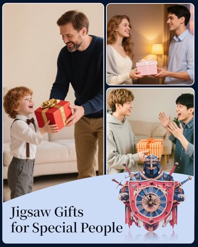 3D Wooden Puzzles for Adults, Knight Clock 3D DIY Model Kit