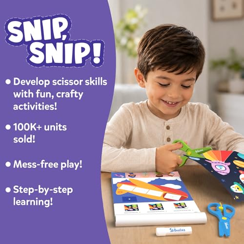 Skillmatics Snip Snip, Scissor Skills, Felt Craft Activity, Gift for Kids - style: 1. Multi-Theme