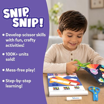 Skillmatics Snip Snip, Scissor Skills, Felt Craft Activity, Gift for Kids - style: 1. Multi-Theme