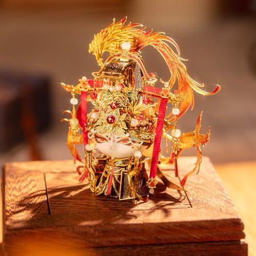 MU 3D Metal Puzzles for Adult Building Miyue Empress Dowager Kitten Kitty, Cat Themed Metal Models Kits Miniature Build, Assembling DIY Sets Hobby Birthday New Year Gifts Home Desk Office Decor - style: Miyue