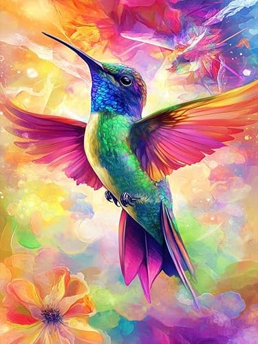 Diamond Art Kits for Adults & Beginners, Hummingbird Diamond Painting Kit - color: HMDPUS-26101