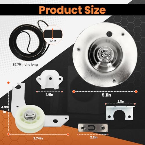 5303281153 Dryer Drum Rear Bearing Kit And 134503600 Dryer Drum Drive Belt