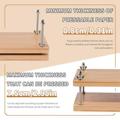 Book Binding Kits Book Press 7.9x11.6" Bookbinding Kit Bookbinding Supplies - size: 7.9"x11.6" Bookbinding Kit -1