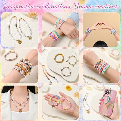 wuzoe Friendship Bracelet Kit, 16888pcs, 96 Colors Polymer Clay Beads & 1200 Letter Beads，Bracelet Making Kit for DIY Jewelry Making&Friendship Bracelet Making