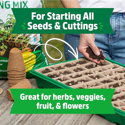 Back to the Roots Grow Kit Refill Pack - size: 3 inches x 4.125 inches x 10 inches, style: Seed Starting Trays 5x10ct