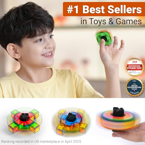 TOSY Magnet Fidget Spinner Mini - 8 Blocks, 3 in 1 Toy: Transformable Fidget Spinner, Infinity Cube, 2x2 Puzzle Cube, Easter Basket Stuffers for Kids/Adults, STEM Sensory Stress Relief Toy - color: Mini B