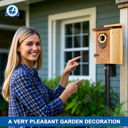 SISTERBIRD 2 Pack Bird House, Premium Bird Houses for Outside Warming Gifts - color: Medium-roast coffee color -- 2PK
