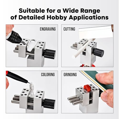 Mini Vise Table Top Clamp - Small Bench Vice for Hobby Jewelers - Adjustable Aluminum Alloy 360° Rotatable with 0-2.48' Clamping Range for Jewelry Making DIY Projects Crafts Repair Tool