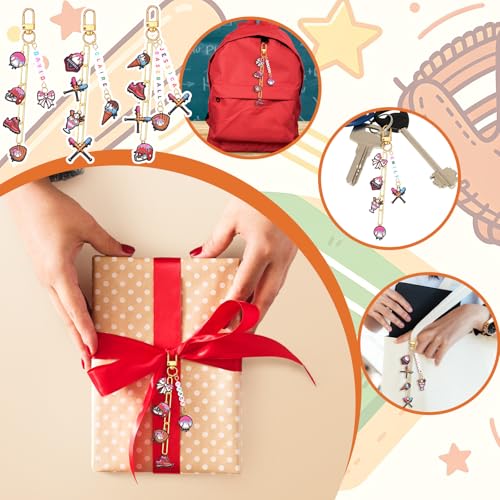 CraftyDream 558 Pcs Ice Cream Drip Baseball Keychain Making Kit DIY Craft - style: Ice Cream Drip Baseball