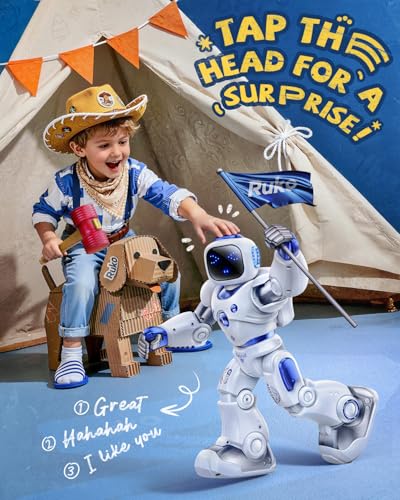 Ruko 1088 Smart Robot Toy for Kids, Large Programmable Interactive Gift - color: Blue