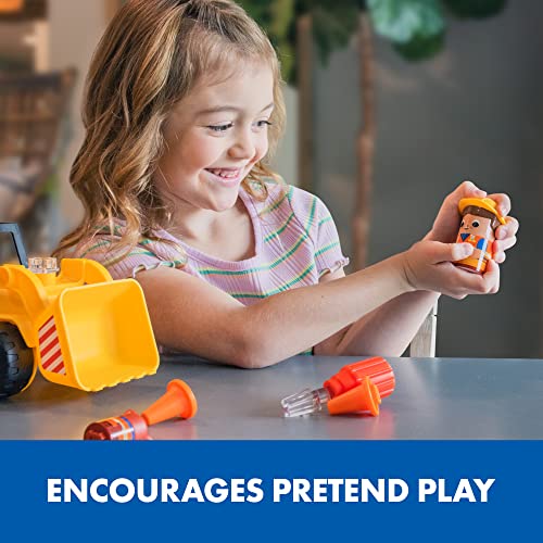 Educational Insights Design & Drill Bolt Buddies Bulldozer - Construction Toys & Toddler Tools, Kids Tool Set with Real Electric Drill Toy, Take Apart STEM Set, Building Kit & Gift for Ages 3+