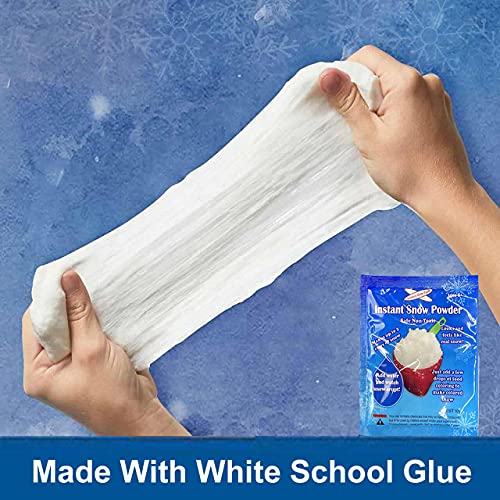 Science Gone Fun 40 Packs of Instant Snow Powder - Makes About 160 Cups of Fluff Artificial Snow, for Christmas Village Displays, Holiday, Decoration Winter Crafts, and Great Stocking Stuffers
