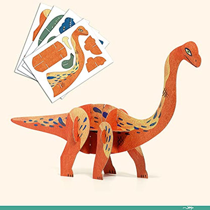 DJECO Dinosaur Crafts Kit - Paint, Scratch, Build & More for Home, School or Gifts - Fun & Creative for Family & Friends, Educational Craft Kit, Multi- Activitiy for Kids 6+