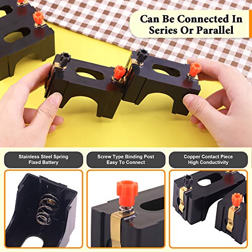10 Pcs Series or Parallel D Battery Holder Set, Plastic D-Cell Battery Holder, Physical Science Battery Holder, Labs Basic Beginner Circuit Kit - style: Parallel D Battery Holder