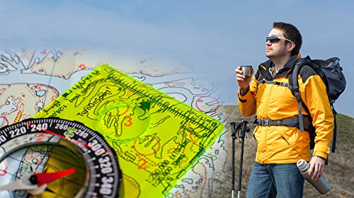 TurnOnSport Orienteering Compass - Advanced Scout Compass for Hiking, Camping, and Backpacking - Best Survival Gifts for Kids