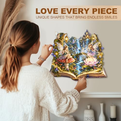 Wooden Puzzles for Adults, 11.4 * 10.1 in 165 pcs Blossom Fairy Puzzle - color: Blossom Fairy, size: Medium