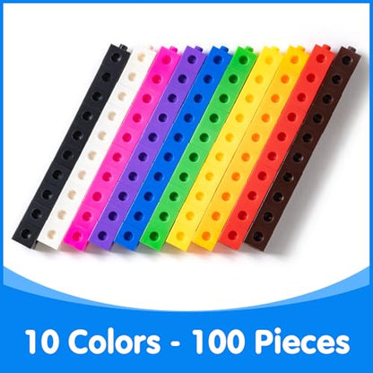 100 Pcs Math Linking Cubes - color: Linking Cubes
