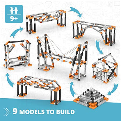 Engino- STEM Toys, Structures, Buildings & Bridges, Building Toys for Kids 9+, STEM Projects, Creative Engineering Kit, Gifts for Boys & Girls (9 Model Options) - style: Construction Kit Buildings & Bridges