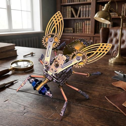 3D Metal Puzzles for Adults Teens-160+Pcs-Mechanical Fruit FIy Bee Insect Models-3 Hours to Build-Ideal for Birthday Gifts and Decorations(Mechanical Fruit Fly) - style: Mechanical Fruit Fly