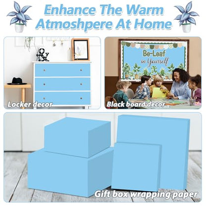 Sky Blue Bulletin Board Paper Roll Light Blue Bulletin Board Background Paper Back to School Classroom Decoration Poster for Art Craft DIY Projects Home Office Classroom Party Supplies 17.7in x 20ft - style: Sky Blue