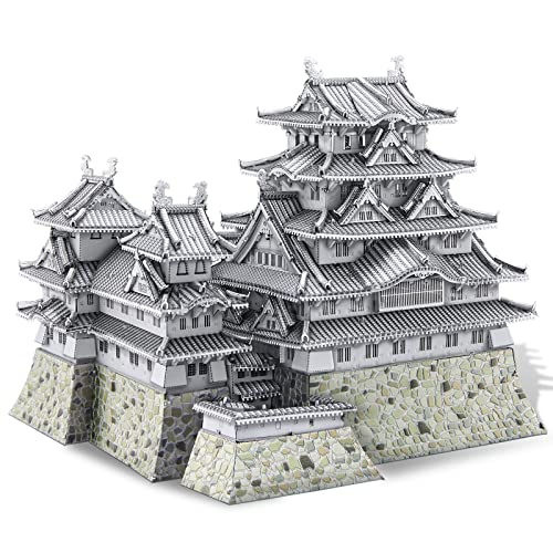 Piececool 3D Metal Puzzles for Adults, Himeji Castle - Japanese Architecture 3D Model Building Kits Creative Home Decoration Great Birthday - style: Himeji