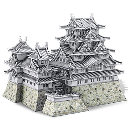 Piececool 3D Metal Puzzles for Adults, Himeji Castle - Japanese Architecture 3D Model Building Kits Creative Home Decoration Great Birthday - style: Himeji
