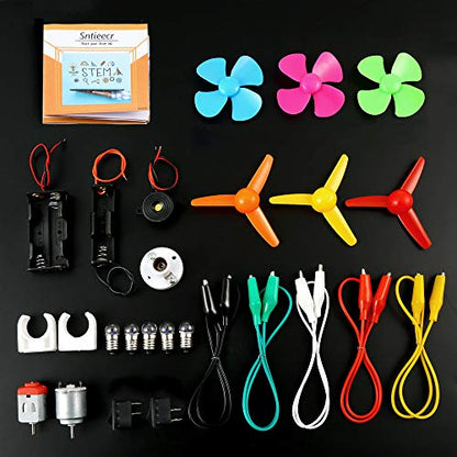 Sntieecr STEM Electric Circuit Motor Kit, Science Experiment Educational Kit - style: Electric Motor Kit (Bagged)