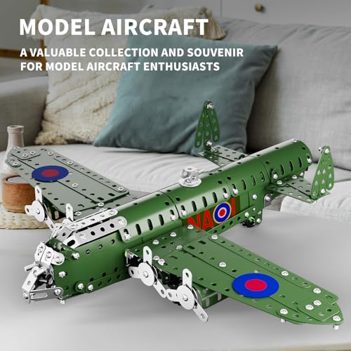 Lucky Doug STEM Building Projects Model Airplane Set - 389 Pieces STEM Project Building Toys for Kids Ages 8-12, Assembly Science Kit Educational Army Toys Gift for Kids Boys 8 9 10 11 12-16 Years Old - style: 8805