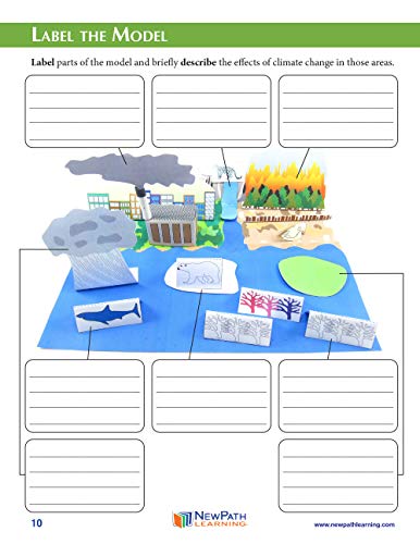 NewPath Learning Climate Change 3-D Paper Model Making Kit, Set/5 Full-Color, Paper Model Templates & Teacher Guide (24-7810)