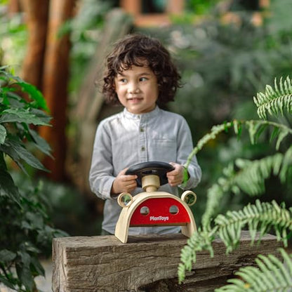 PlanToys® Wooden Driving Console Montessori Kids Pretend Play Dashboard Toy - color: Driving Console