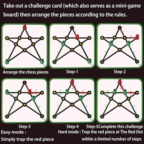 Original Strategy Board Game - 58 Unique Puzzles, Boost Logic and Problem Solving Skills, 1-2 Players, Easy-to-Learn Rules with 58 Challenges from Easy to Expert, Ages 8+, Educational fidget Game