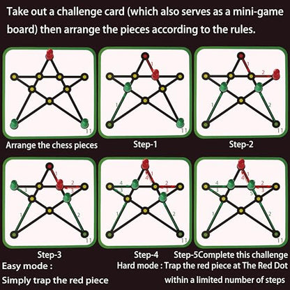 Original Strategy Board Game - 58 Unique Puzzles, Boost Logic and Problem Solving Skills, 1-2 Players, Easy-to-Learn Rules with 58 Challenges from Easy to Expert, Ages 8+, Educational fidget Game