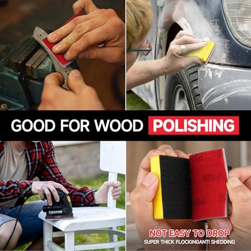 Shinboc 20 PCS Sanding Sponge 2000 Grit, Hook and Loop Sandpaper Block - style: 2000 Grit