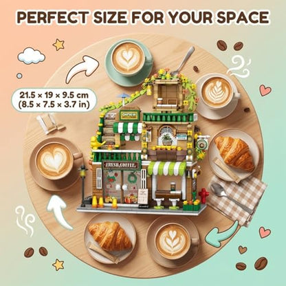 City Street View Building Blocks, Modular Architecture Model - color: Verdant Mocha