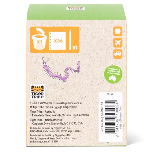 Tiger Tribe Bug Spotter Kit – Nature Exploration for Kids, Collector Box, Magnifying Lid, Bug Identification & Activity Booklet. Kids 4-8 Years