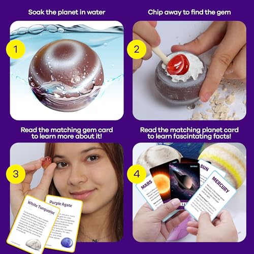 Galaxy Gem Dig Kit for Kids - Gemstones Digging Science Kits for Kids