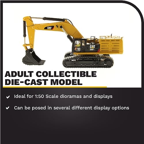 Diecast Masters 1:50 Caterpillar 390F L Hydraulic Excavator | High Line Series Cat Trucks & Construction Equipment | 1:50 Scale Model Diecast Collectible Model 85284