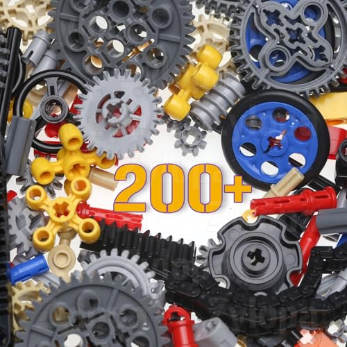 270pcs Technic-Parts Wheels-Axles-Chain-Gears-Tire-Link,Random Color pieces
