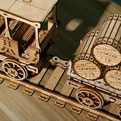 3D Wooden Puzzles Wine Truck Model Kits, Brainteaser and Puzzle for Christmas/Birthday,Gifts for Adults and Teens to Build Combination - style: Wine Truck