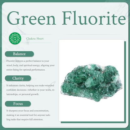 Sportmusies Natural Green Fluorite Crystal Cluster, 0.98-2.95 inches - size: 0.98 - 2.95 Inch