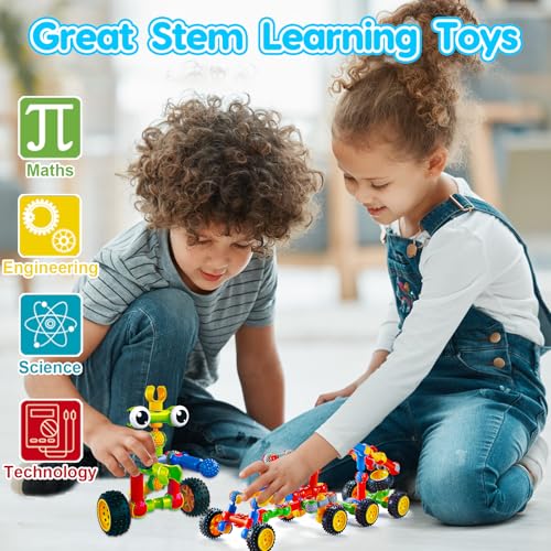Qirptey Kids STEM Building Toys for 3 4 5 6 7 8+ Year Old Boy Birthday Gift - style: 125 PCS