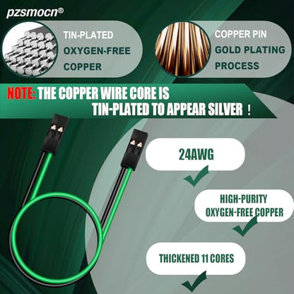 20 Sets / 80 Pcs for Dupont 2.54mm 2-Pin Connector Kit 24AWG 20cm - size: 2-Pin, style: Female to Female