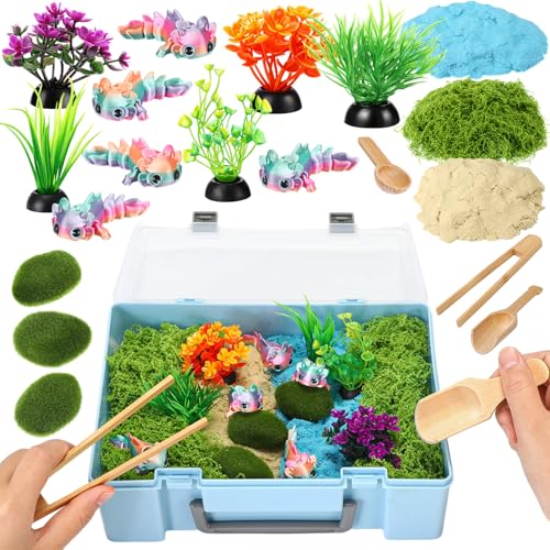 Jenaai Axolotl Sensory Bin Axolotl Sandbox Sand Kit Sensory Bin Filler Toy - style: Axolotl
